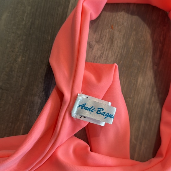 Andi Bagus Acid Peach Matte V Pant Bikini Bottom - Picture 6 of 7